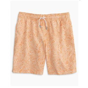 SOUTHERN TIDE BOYS SWIM TRUNKS - BEACH SAND TONAL PALM PRINT NWT LARGE 12/14